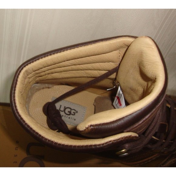 UGG  EMPIRE Men's Chestnut Leather Sneakers Size US 9,EU 42 EM-PIRE NIB #1000642 - Picture 6 of 8